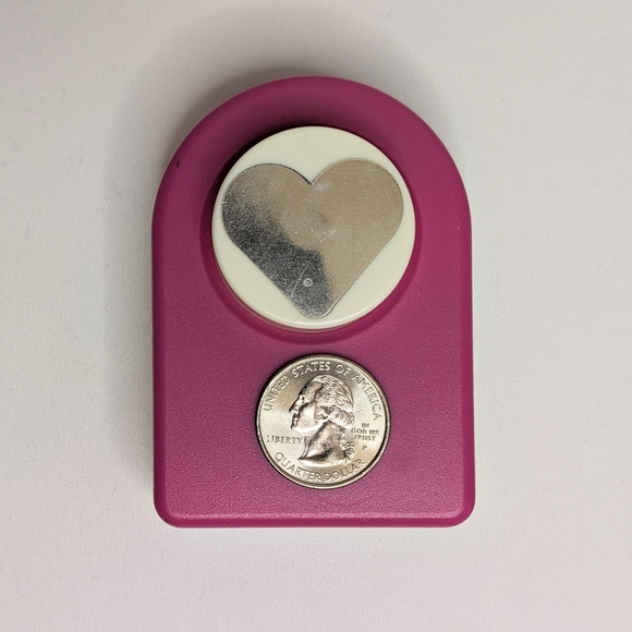 Emagination Craft Art DIY Scrapbook Cute Paper Punch Lot Of 3 Heart, Flower, Bow - Picture 5 of 5